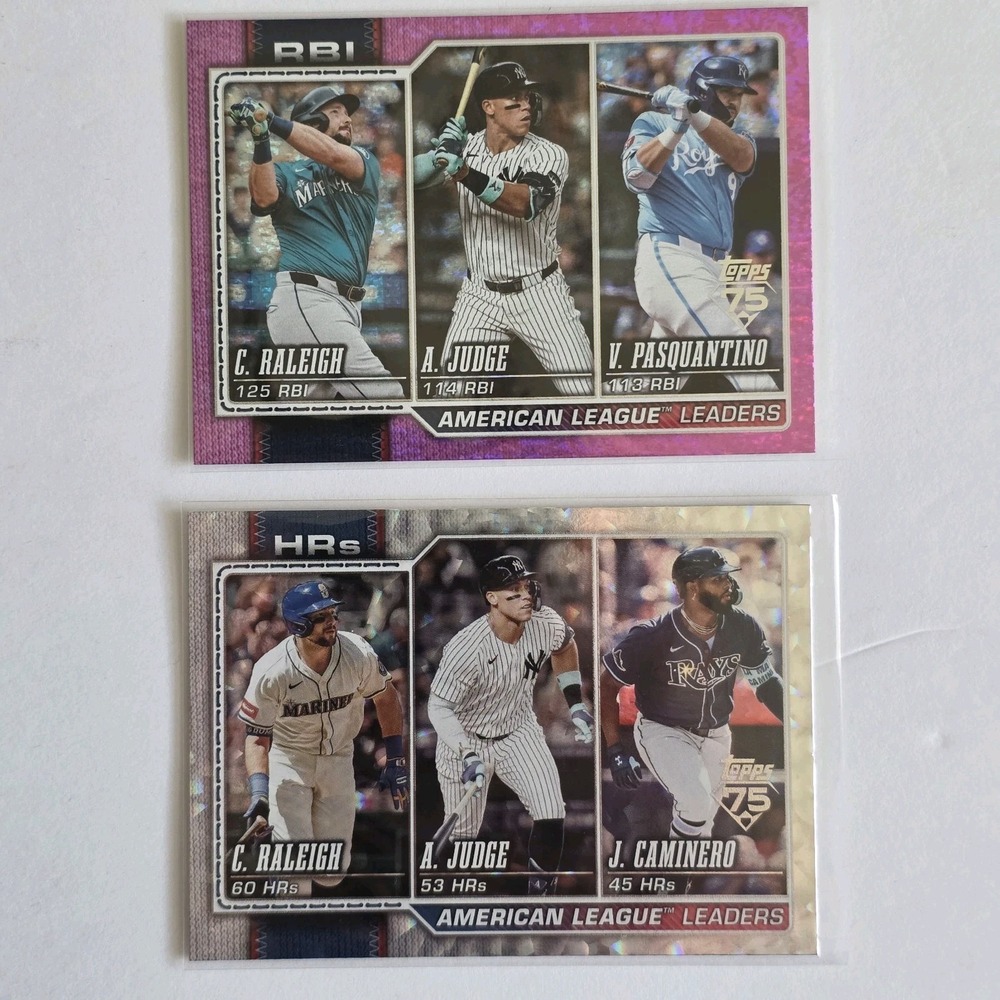2026 Topps Series 1 Baseball HR Leaders American League Judge, Raliegh,  Caminer